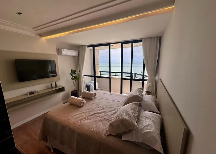 Flat Com Varanda Frente Mar - Golden Fortaleza